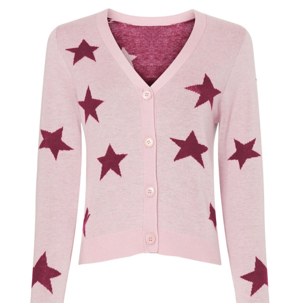 Splendid Pink Star Celestine Cardigan M